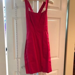Pink criss cross back Calvin Klein dress